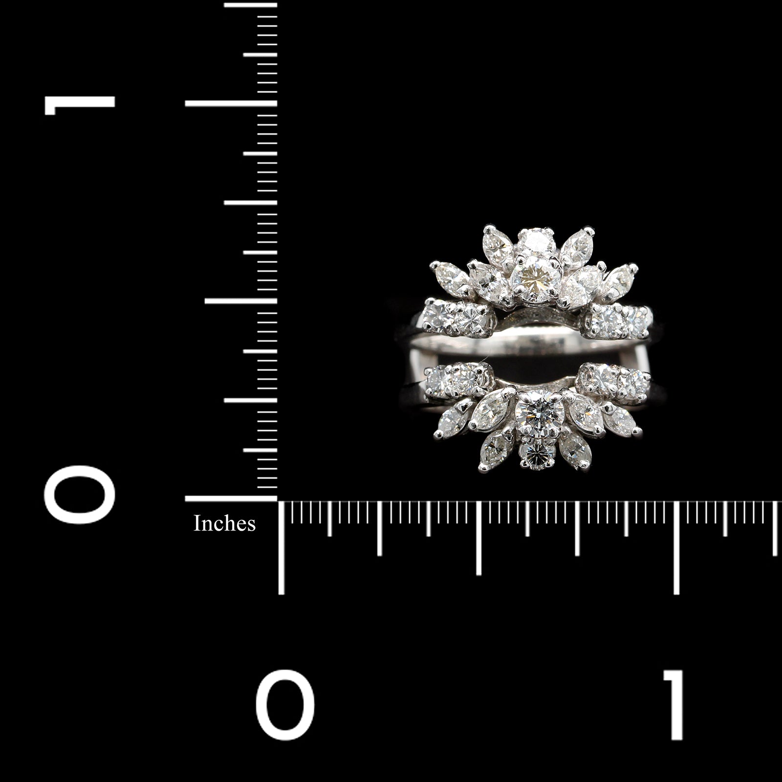 14K White Gold Estate Diamond Wrap Ring
