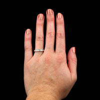 14K White Gold Estate Princess Diamond Band