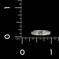 14K White Gold Estate Princess Diamond Band