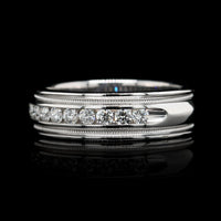 14K White Gold Estate Diamond Band