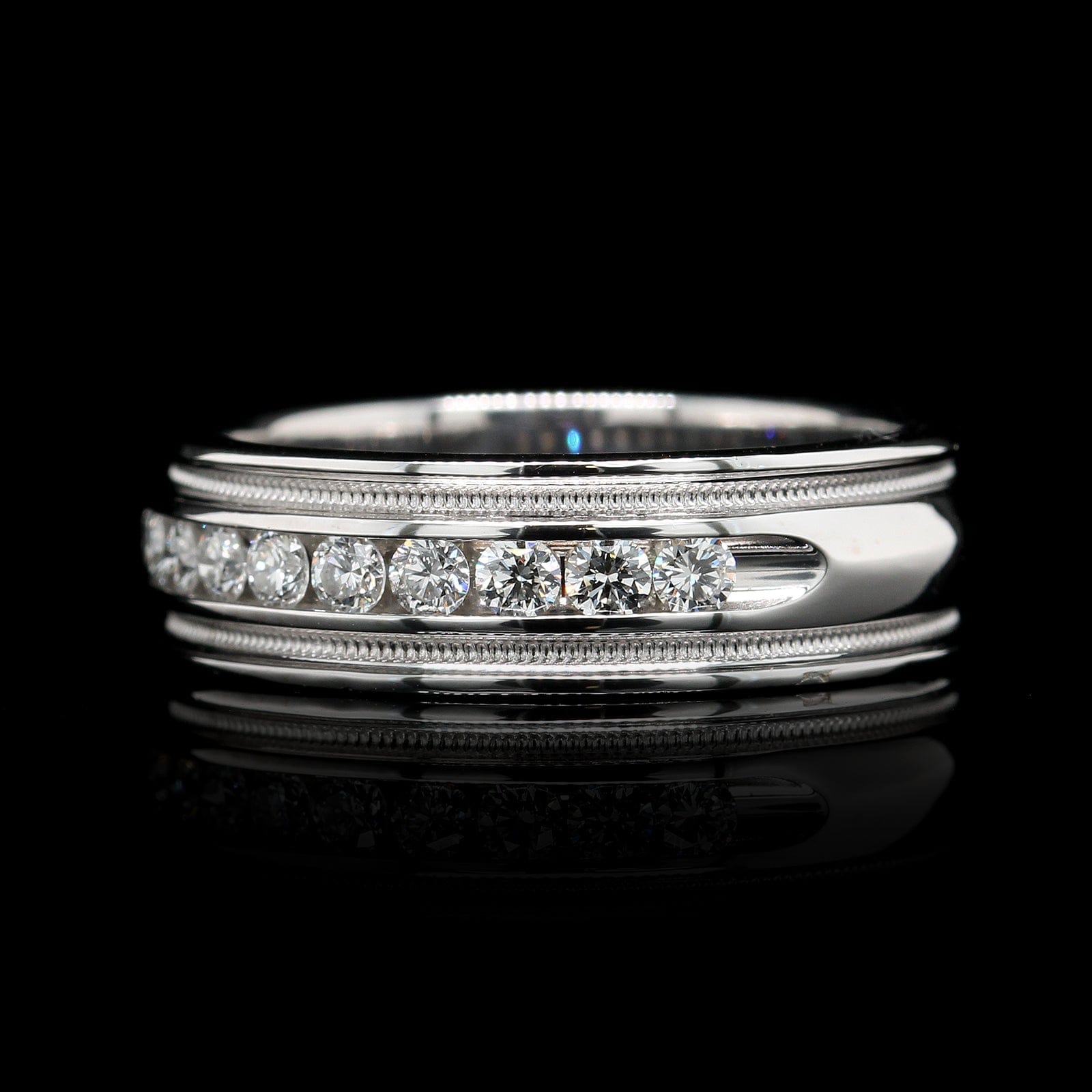14K White Gold Estate Diamond Band