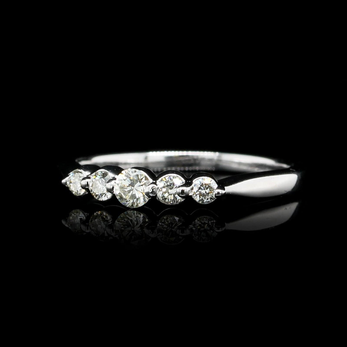 14K White Gold Estate Diamond Band