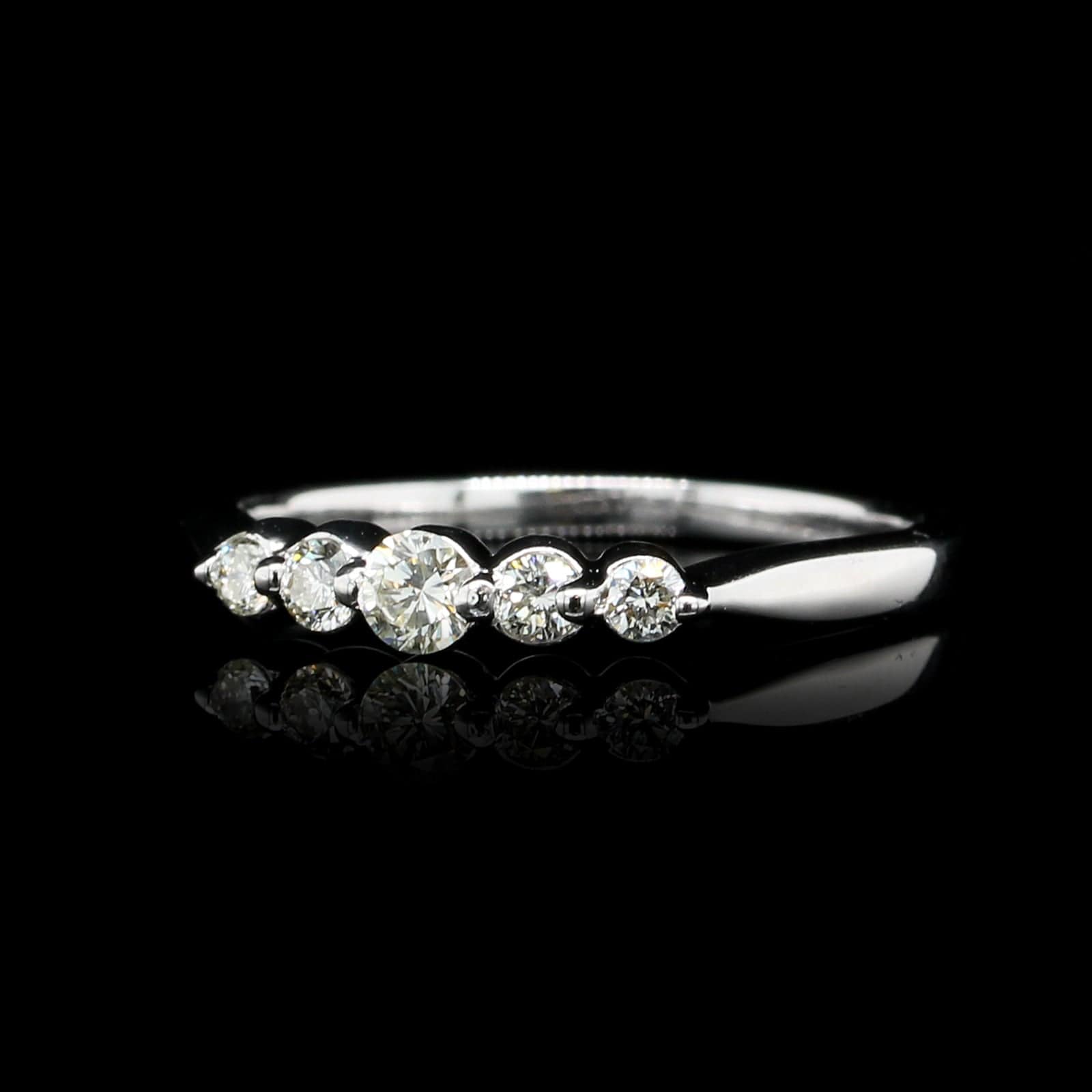 14K White Gold Estate Diamond Band