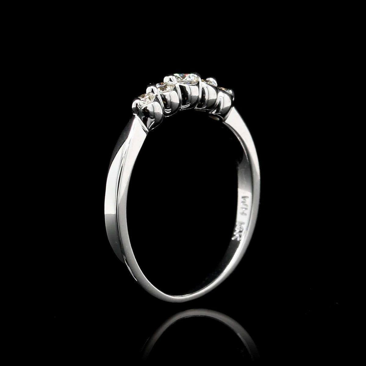 14K White Gold Estate Diamond Band