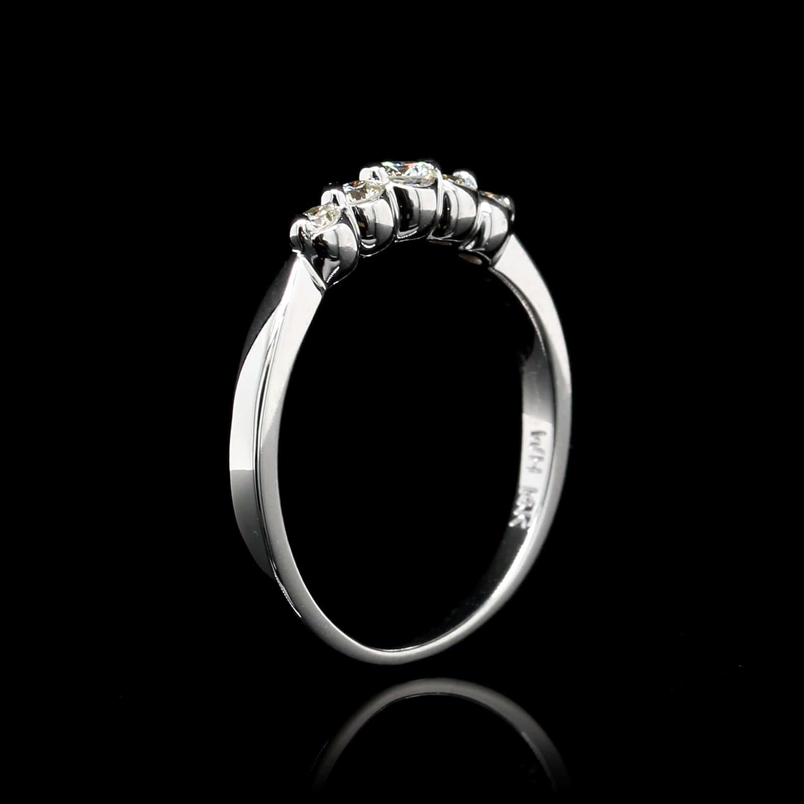 14K White Gold Estate Diamond Band