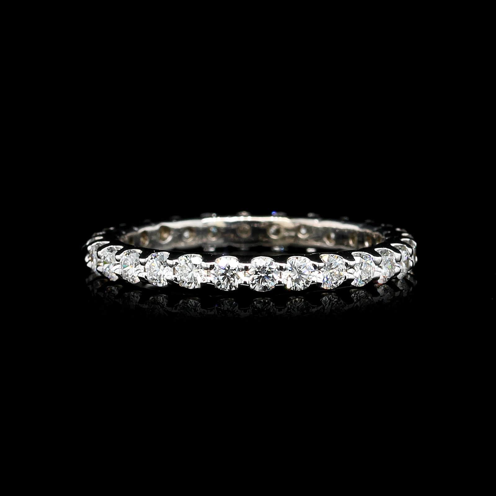 14K White Gold Estate Diamond Eternity Band
