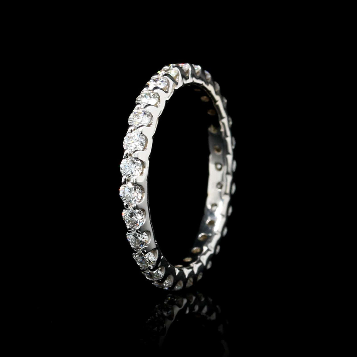 14K White Gold Estate Diamond Eternity Band