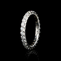 14K White Gold Estate Diamond Eternity Band