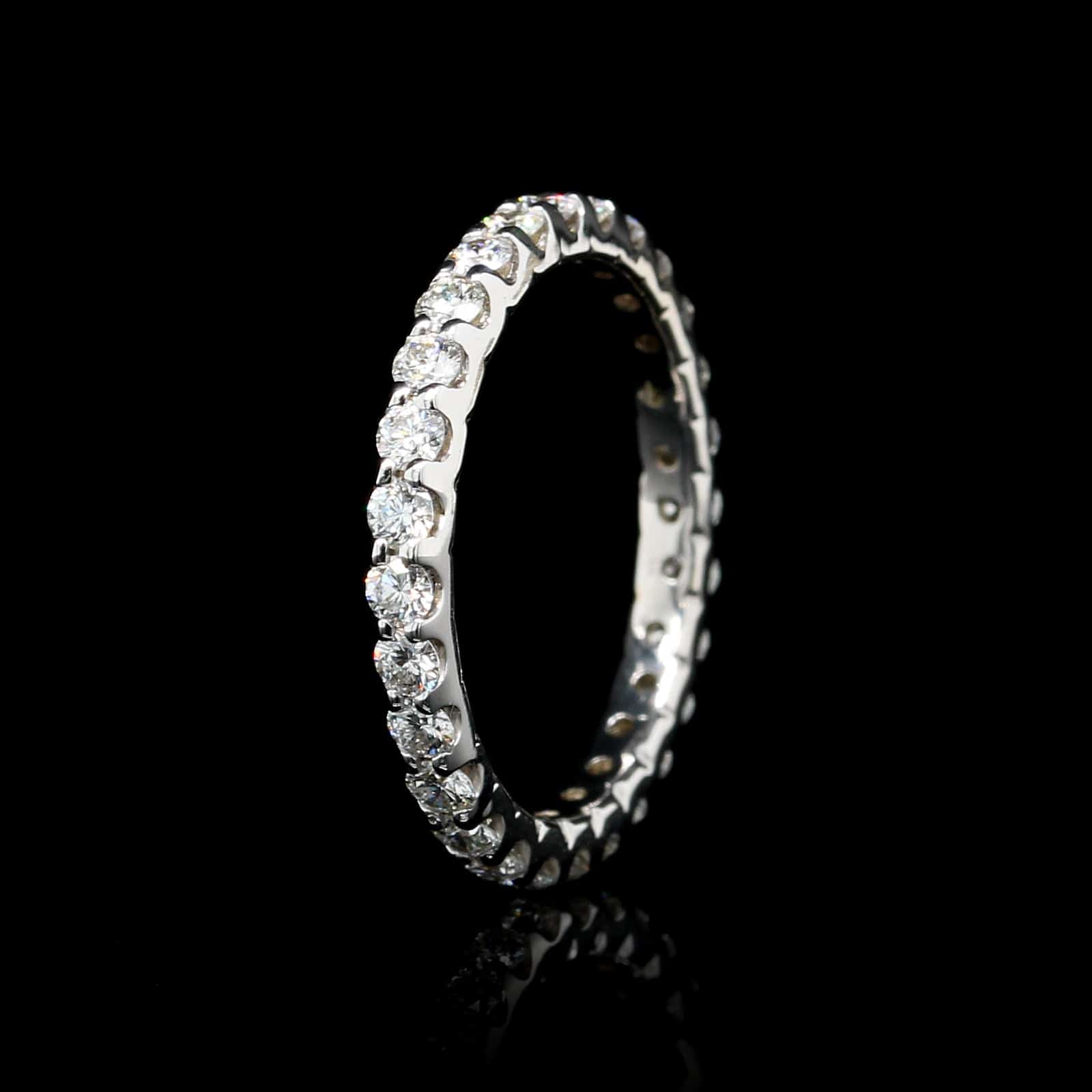 14K White Gold Estate Diamond Eternity Band