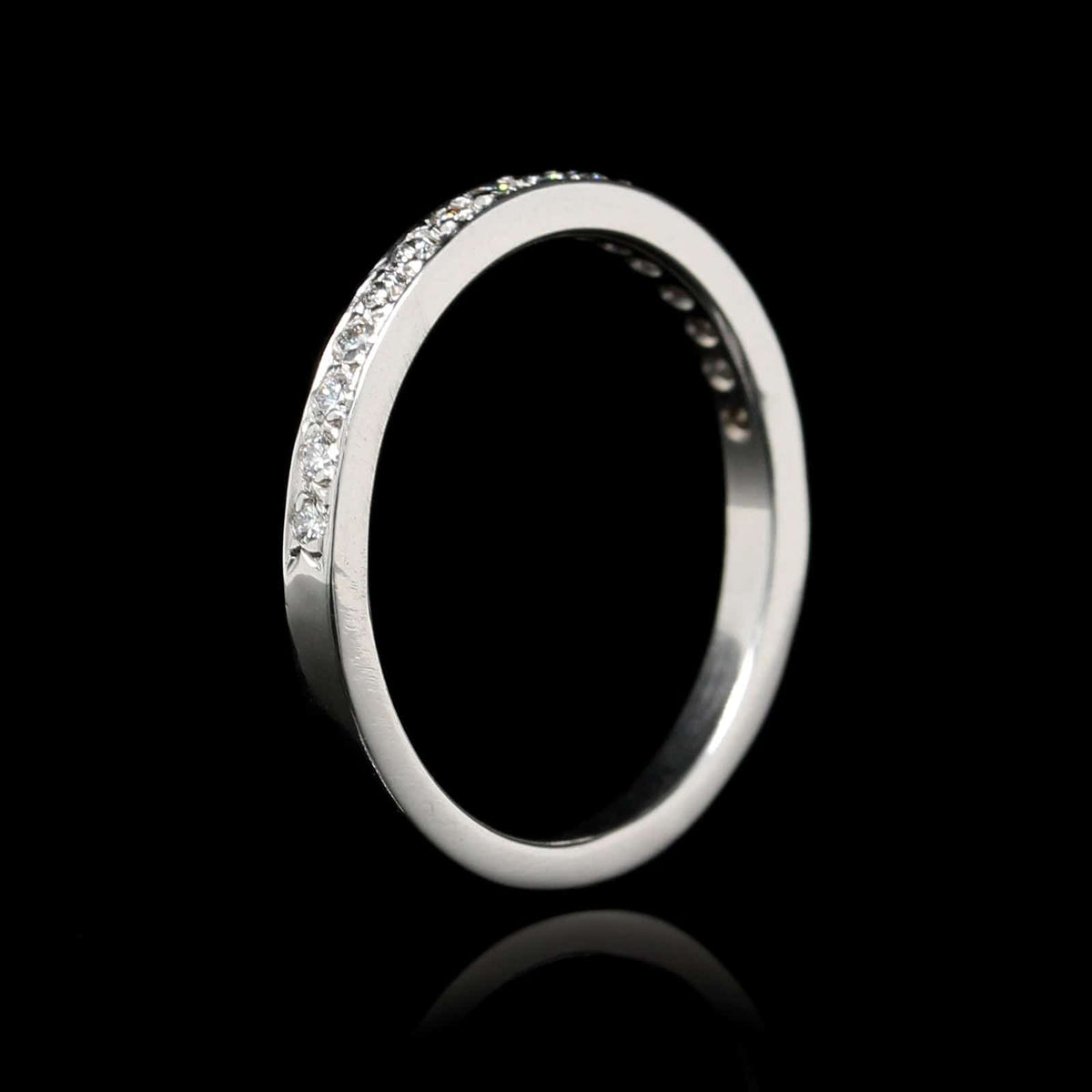 14K White Gold Estate Diamond Band