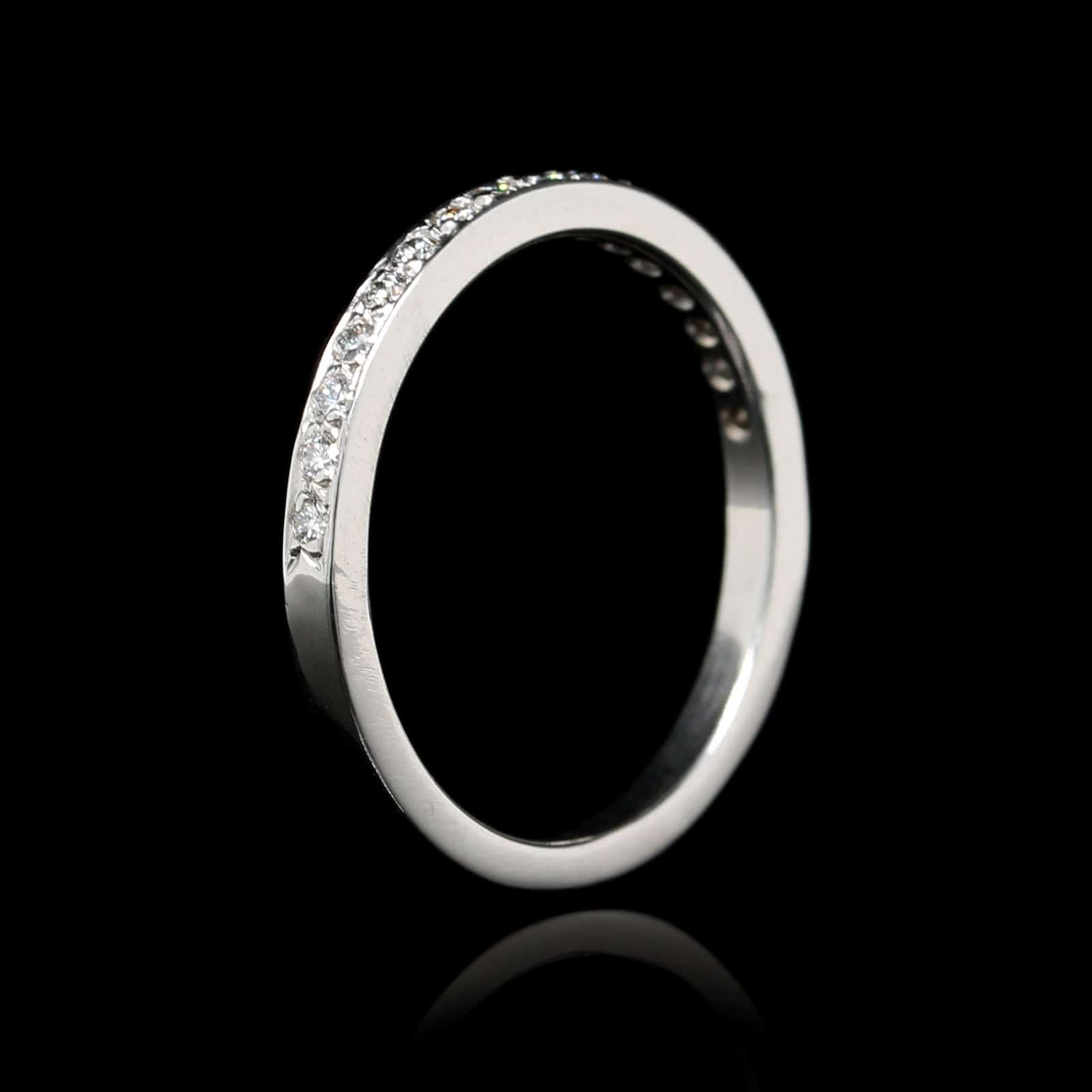 14K White Gold Estate Diamond Band