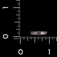 Platinum Estate Pink Sapphire and Diamond Band