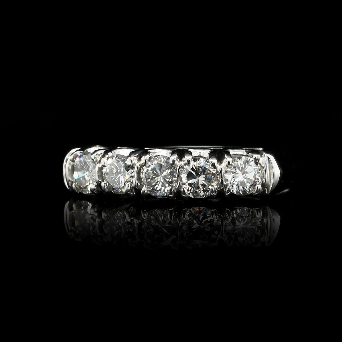 14K White Gold Estate Diamond Band