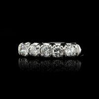 14K White Gold Estate Diamond Band