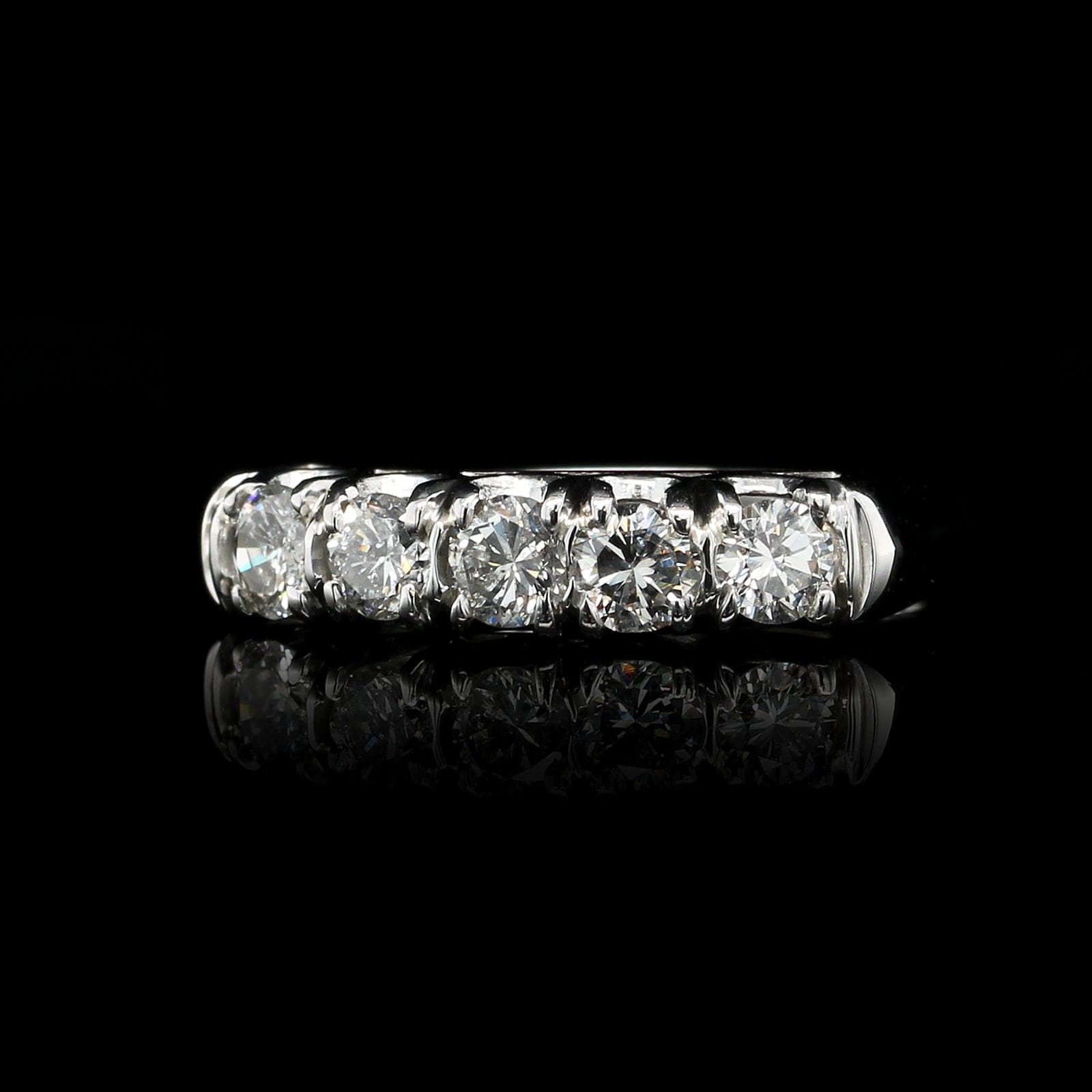 14K White Gold Estate Diamond Band