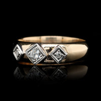 14K Two-tone Gold Estate Diamond Band