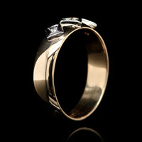 14K Two-tone Gold Estate Diamond Band