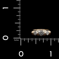 14K Two-tone Gold Estate Diamond Band