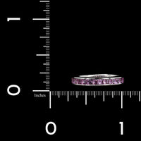 14K White Gold Estate Pink Sapphire Band