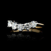 14K Two-tone Gold Estate Diamond Wrap Ring