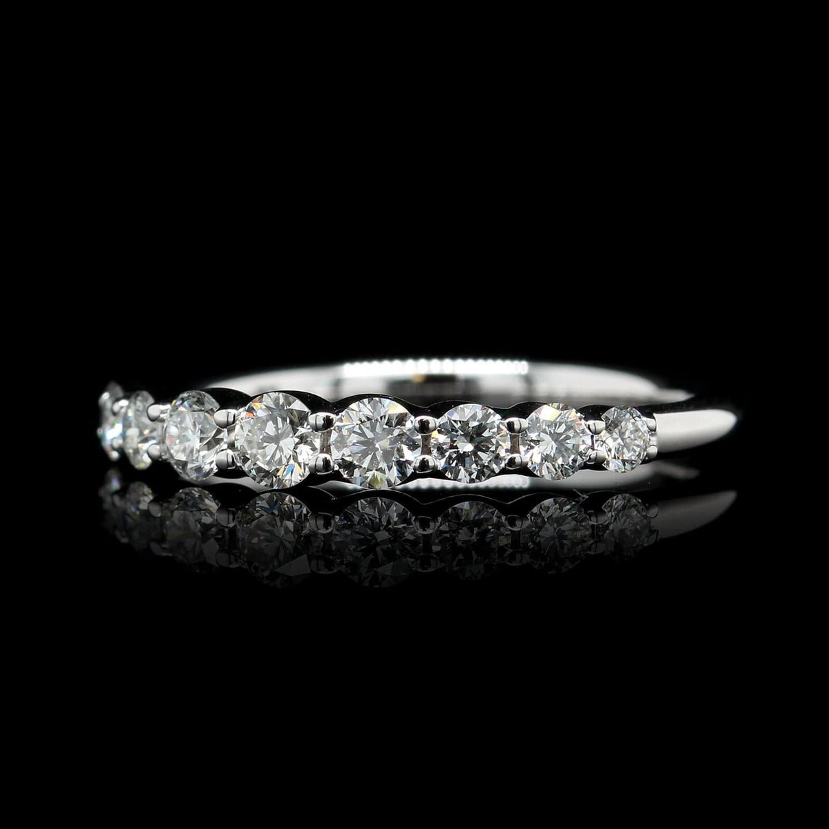 14K White Gold Estate Diamond Band