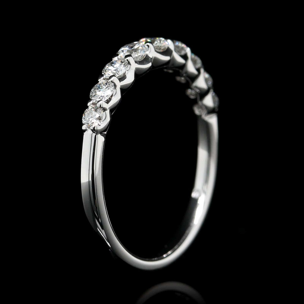 14K White Gold Estate Diamond Band