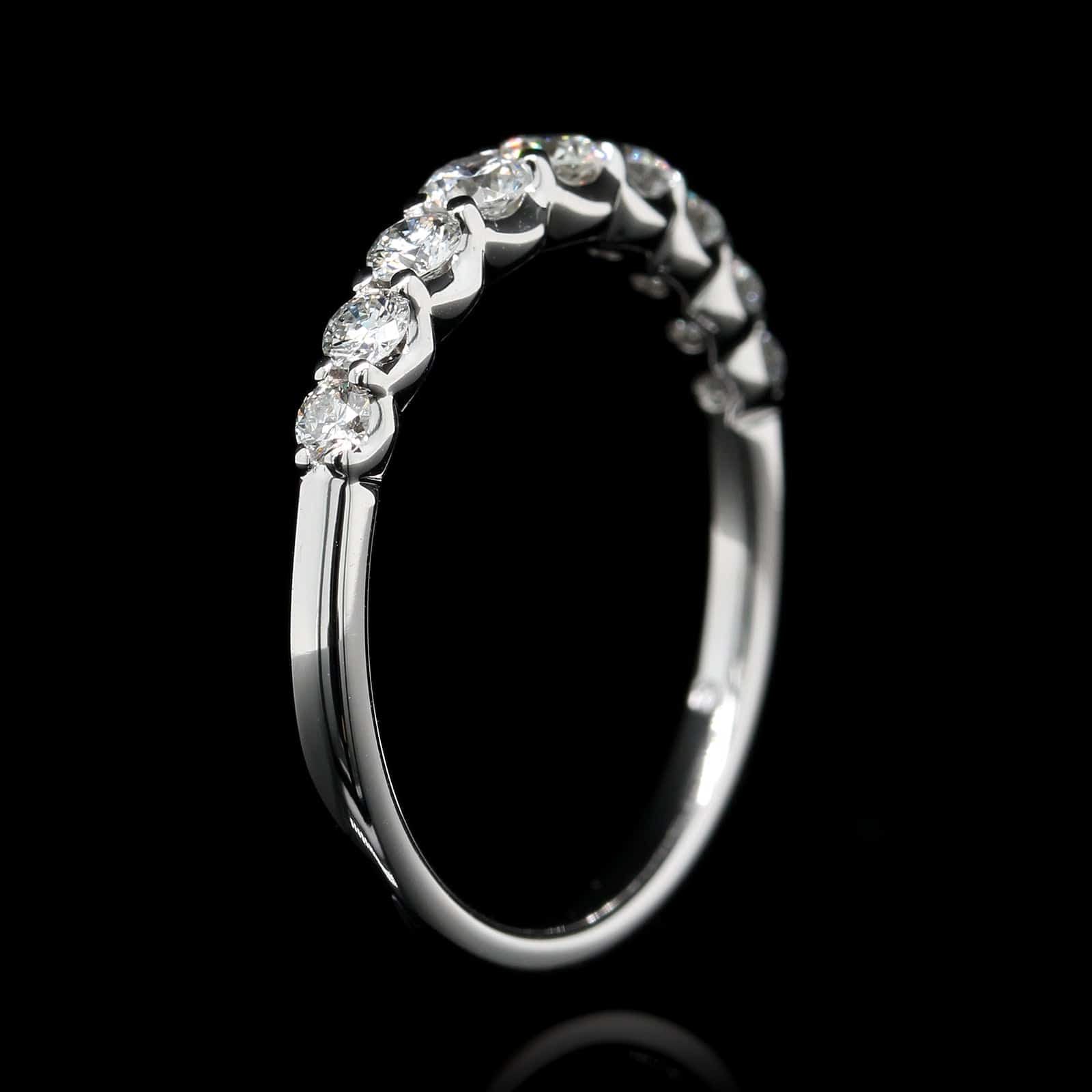 14K White Gold Estate Diamond Band