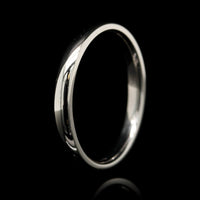 14K White Gold Estate Band