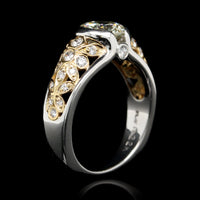 Platinum and 22K Yellow Gold Estate Diamond Ring