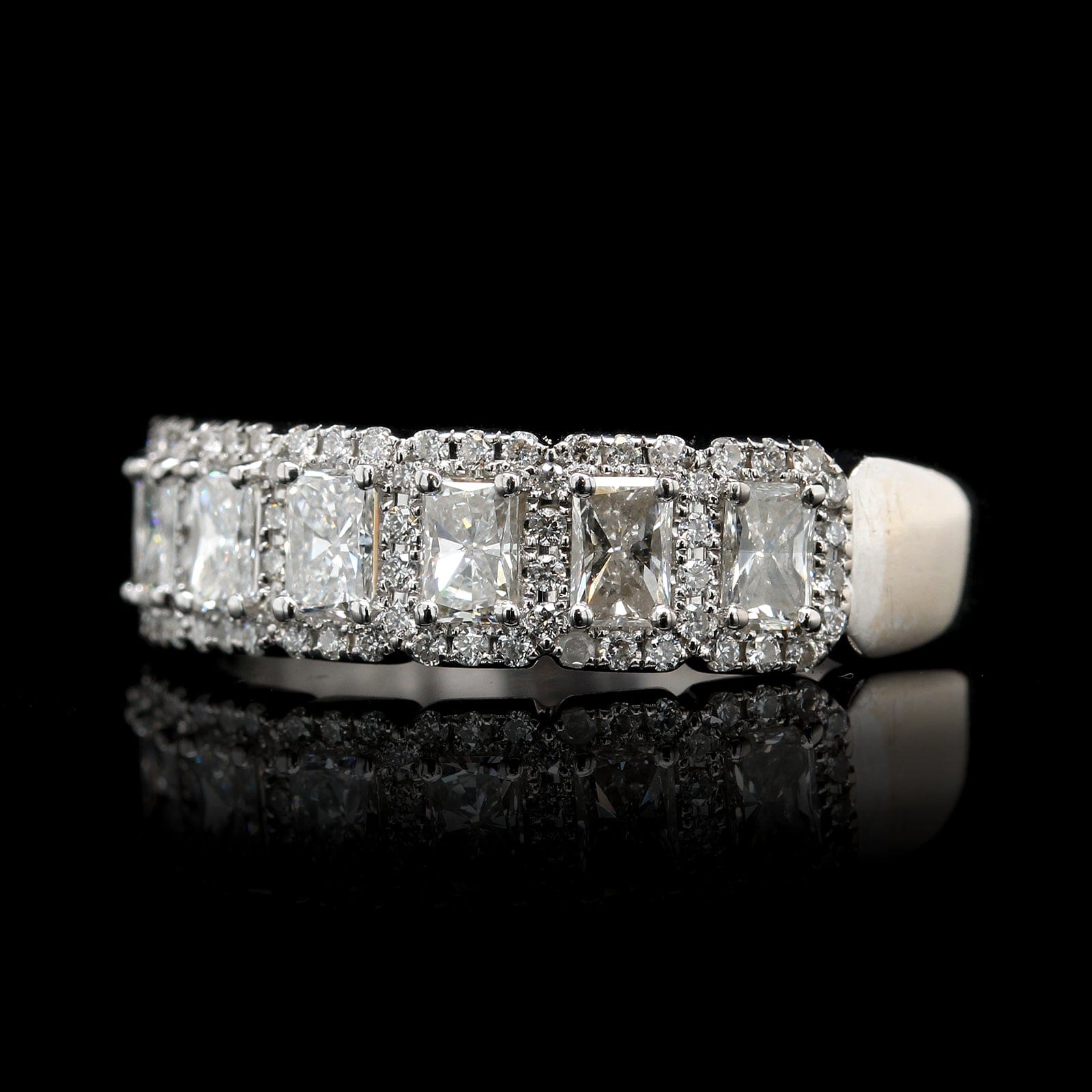 14K White Gold Estate Diamond Band
