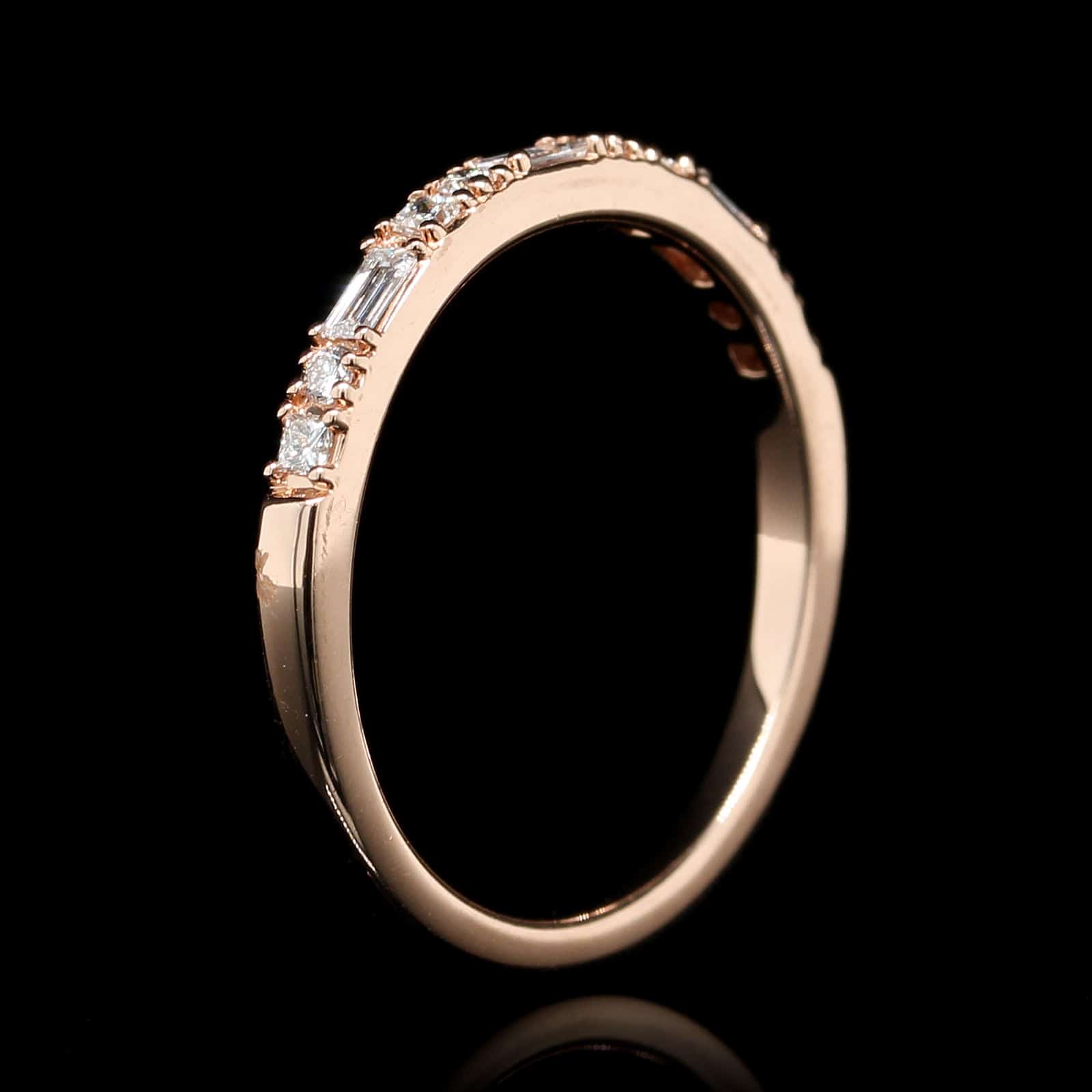 14K Rose Gold Estate Diamond Band
