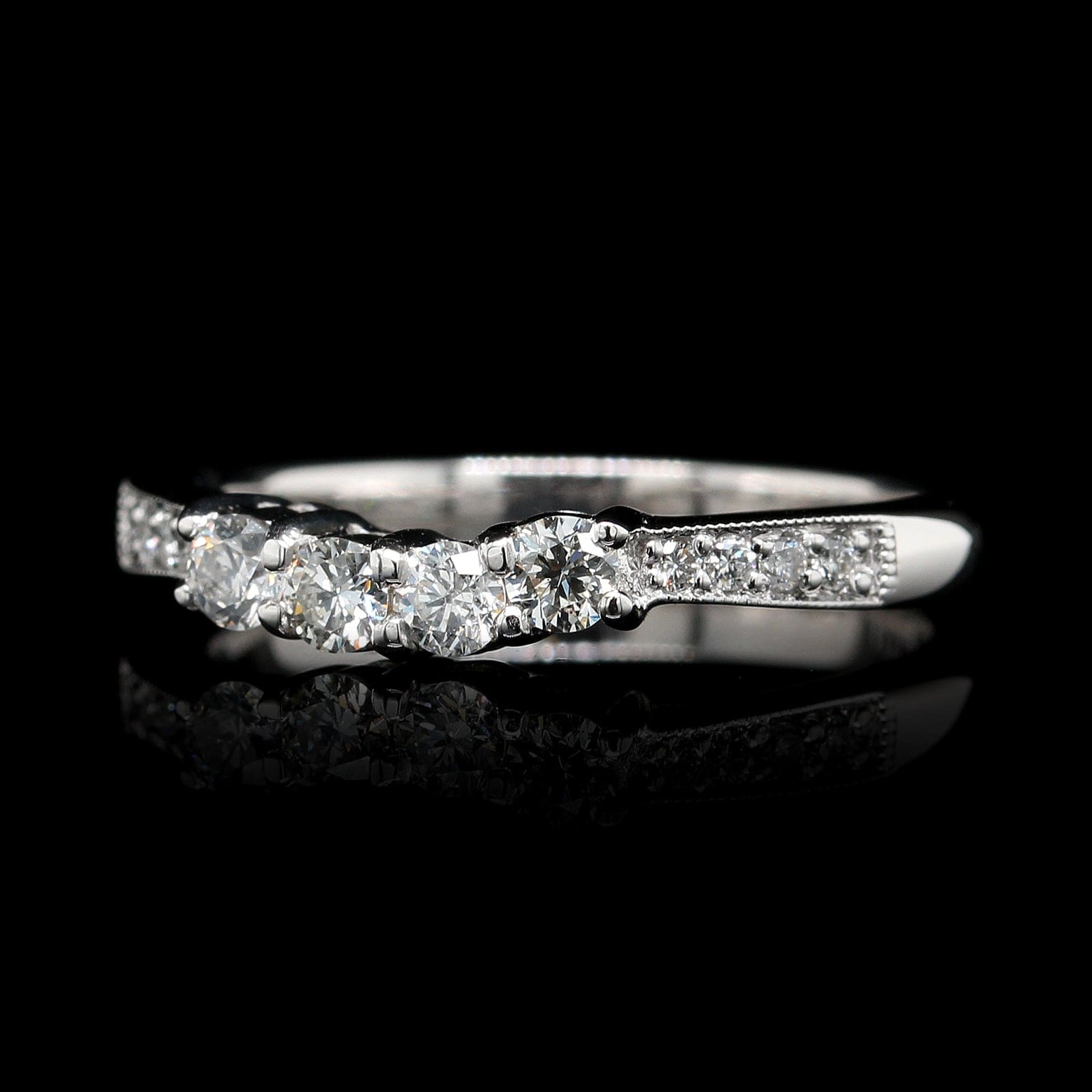 14K White Gold Estate Diamond Ring