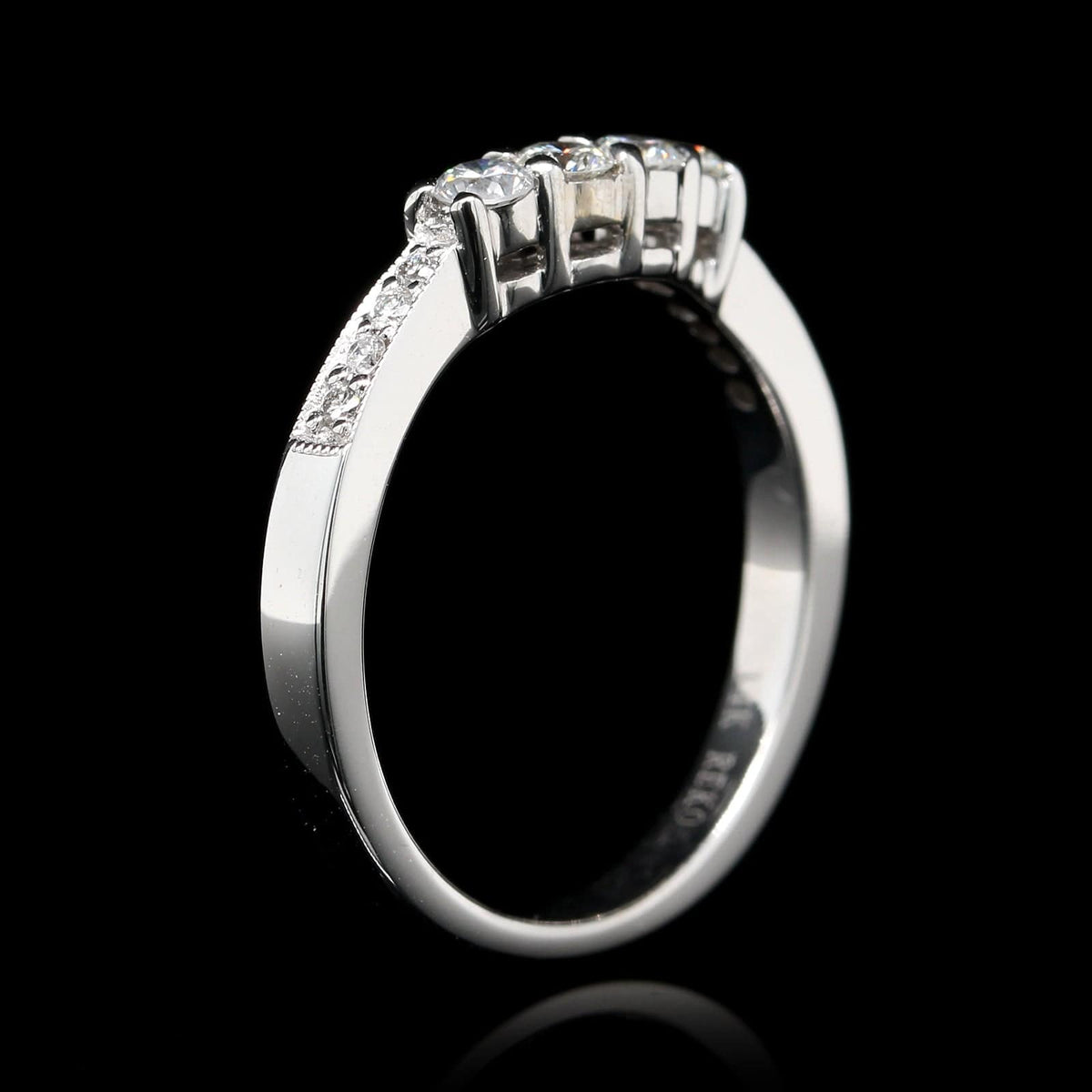 14K White Gold Estate Diamond Ring
