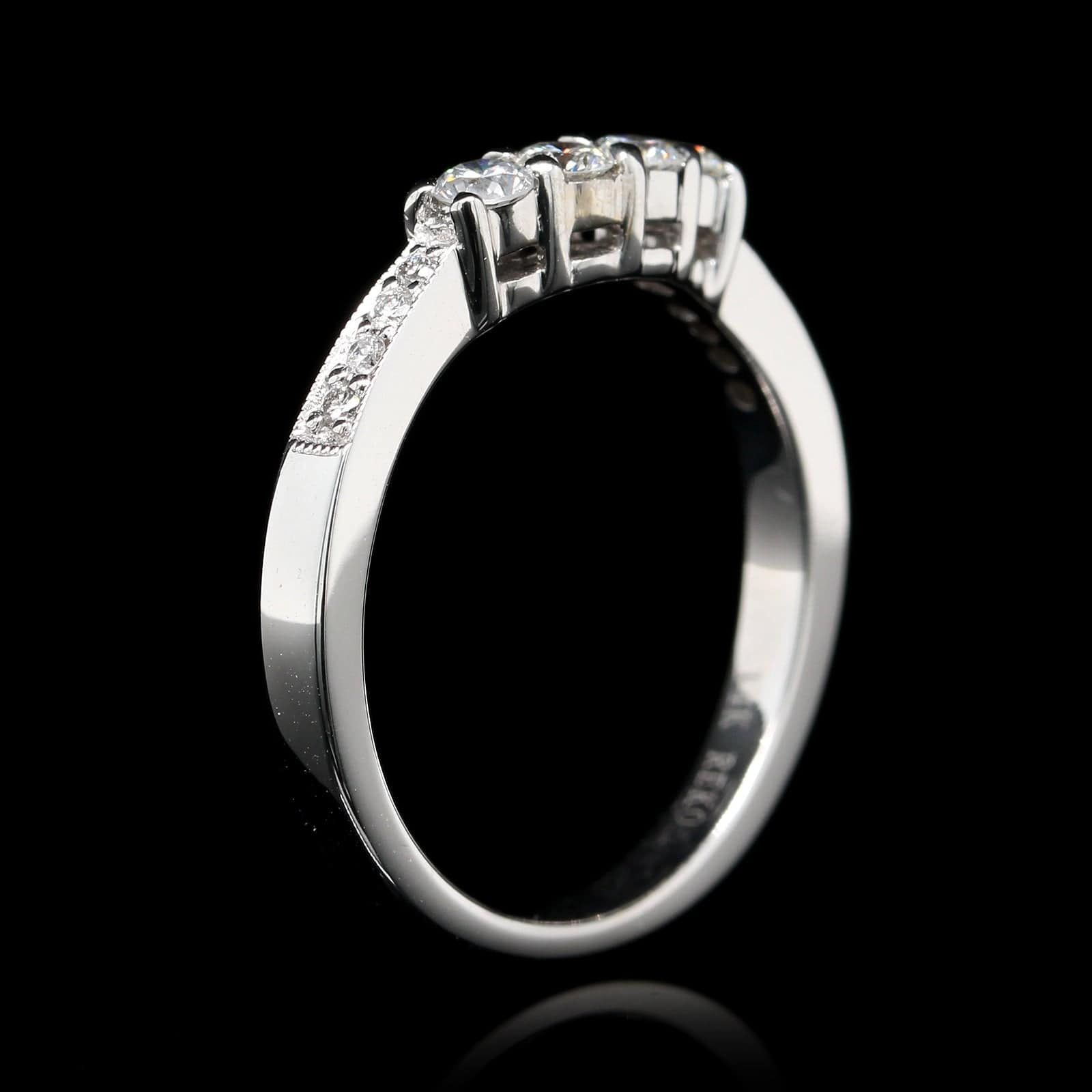 14K White Gold Estate Diamond Ring