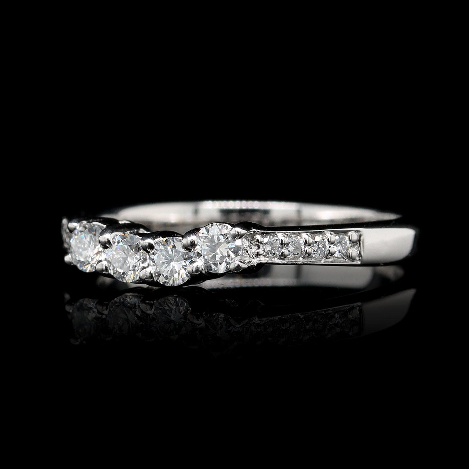14K White Gold Estate Diamond Ring