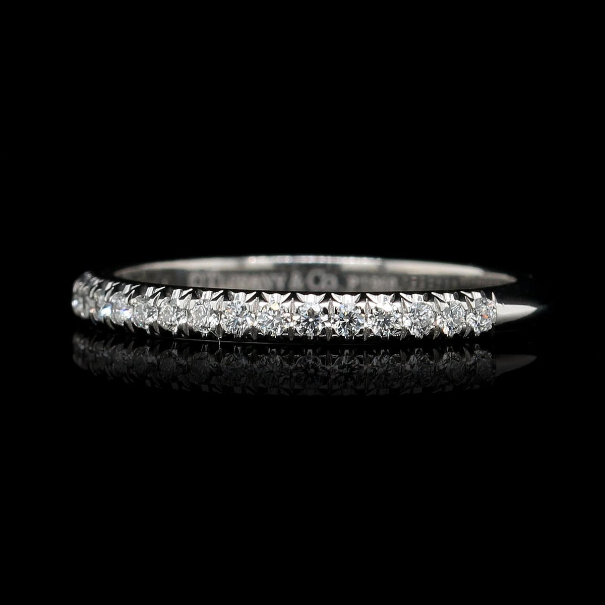 Tiffany & Co. 18K White Gold Estate Diamond Soleste Band