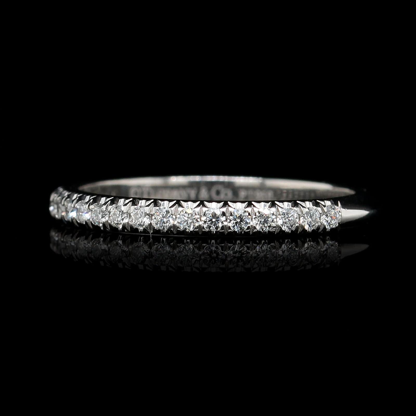 Tiffany & Co. 18K White Gold Estate Diamond Soleste Band