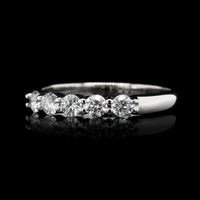 14K White Gold Estate Diamond Band