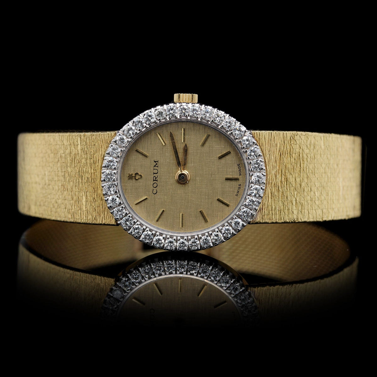 Corum 18K Yellow Gold Estate Diamond Wristwatch