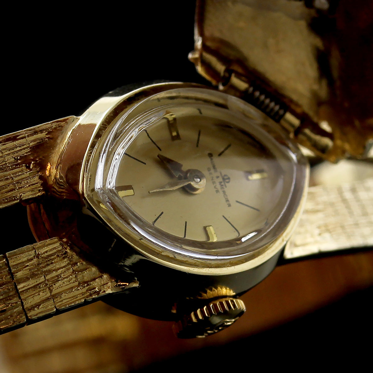 Baume & Mercier 14K Yellow Gold Estate Diamond Covered Wristwatch