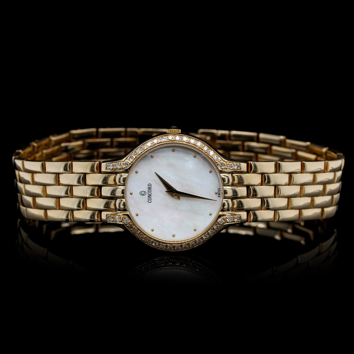 Concord 14K Yellow Gold Estate Diamond Wristwatch