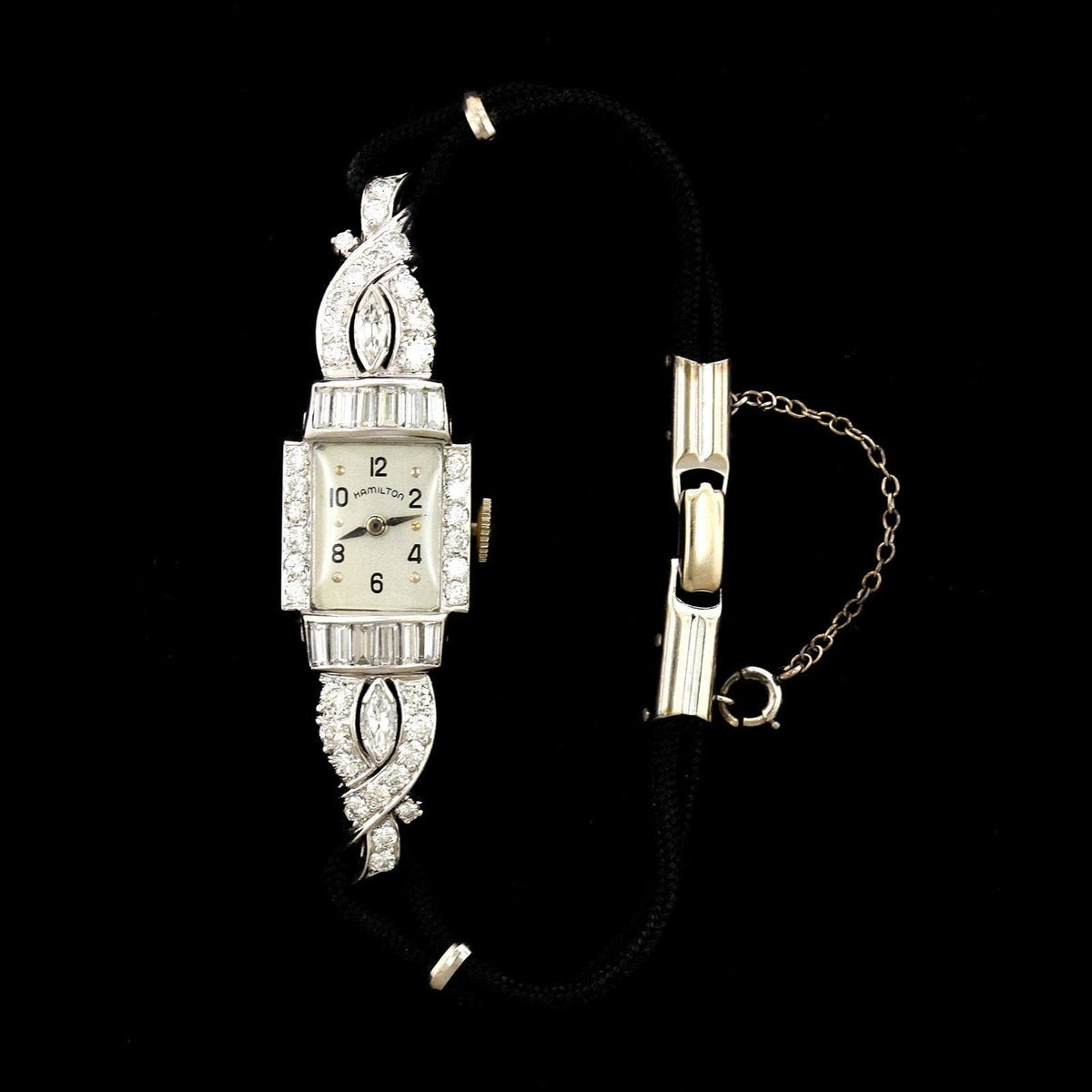 Vintage Hamilton Platinum Estate Diamond Wristwatch