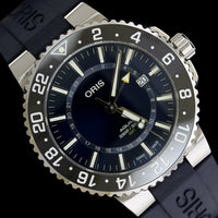 Oris Steel Estate Aquis Gmt Wristwatch