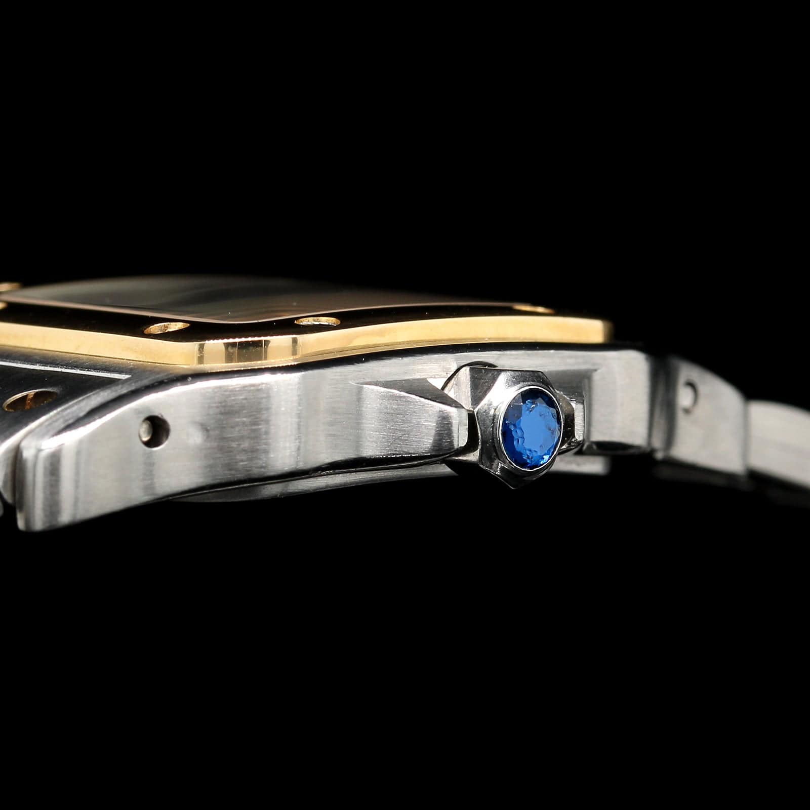 Cartier Steel and 18K Yellow Gold Estate Mini Santos Wristwatch