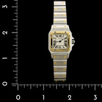 Cartier Steel and 18K Yellow Gold Estate Mini Santos Wristwatch