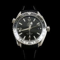 Omega Steel Estate Seamaster Planet Ocean GMT Wristwatch