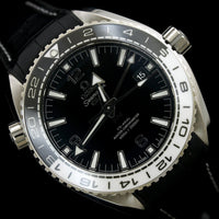 Omega Steel Estate Seamaster Planet Ocean GMT Wristwatch