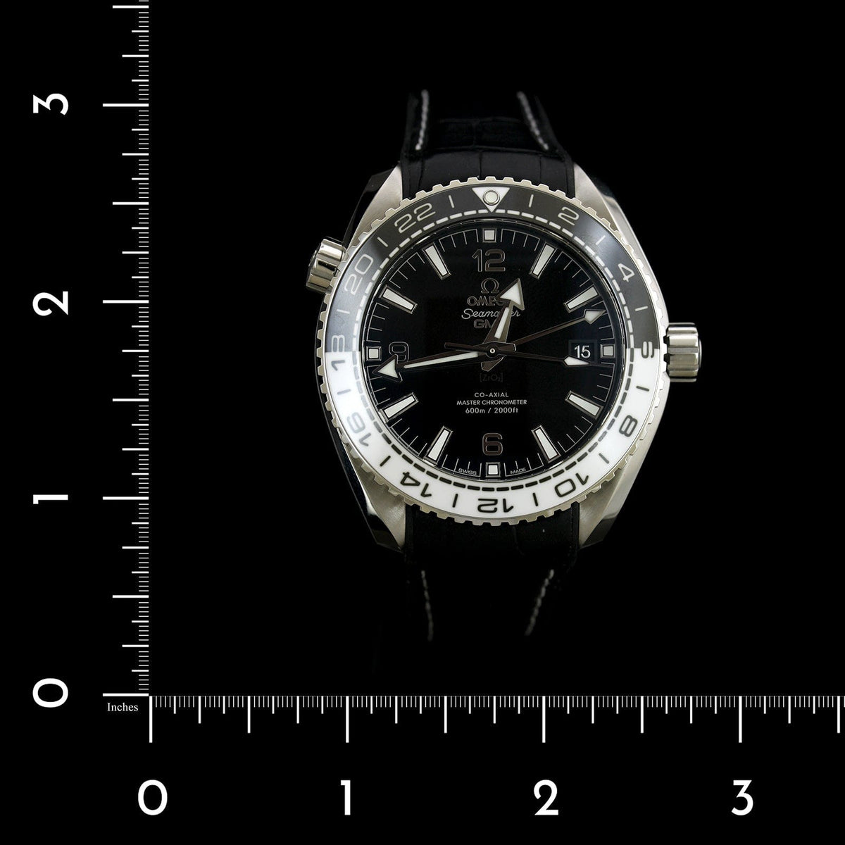 Omega Steel Estate Seamaster Planet Ocean GMT Wristwatch