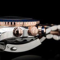Omega Steel and Rose Gold Estate Seamaster Wristwatch