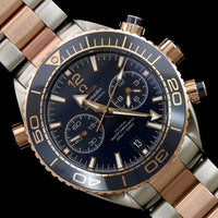 Omega Steel and Rose Gold Estate Seamaster Wristwatch